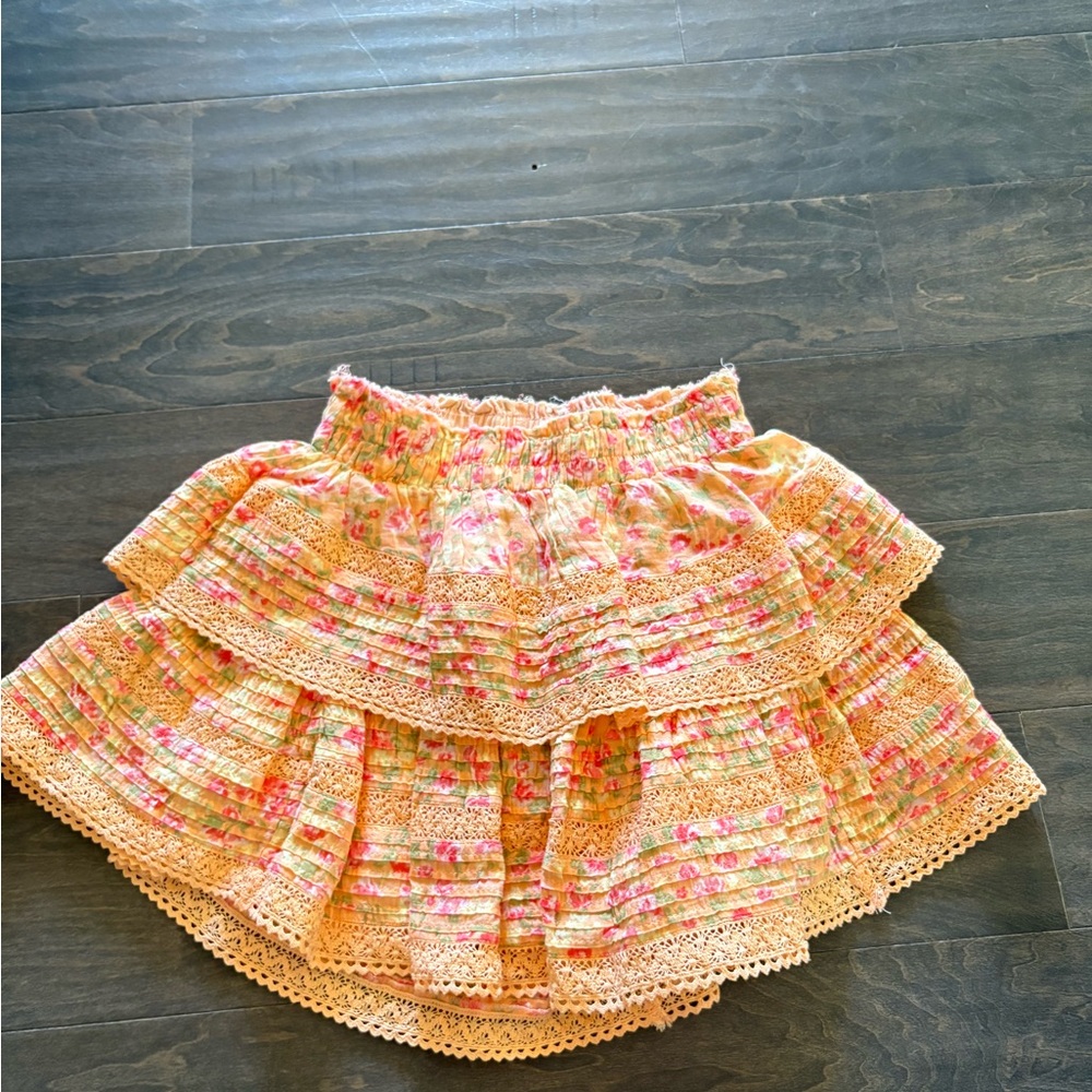 Floral Aerie Ruffle Printed Skirt